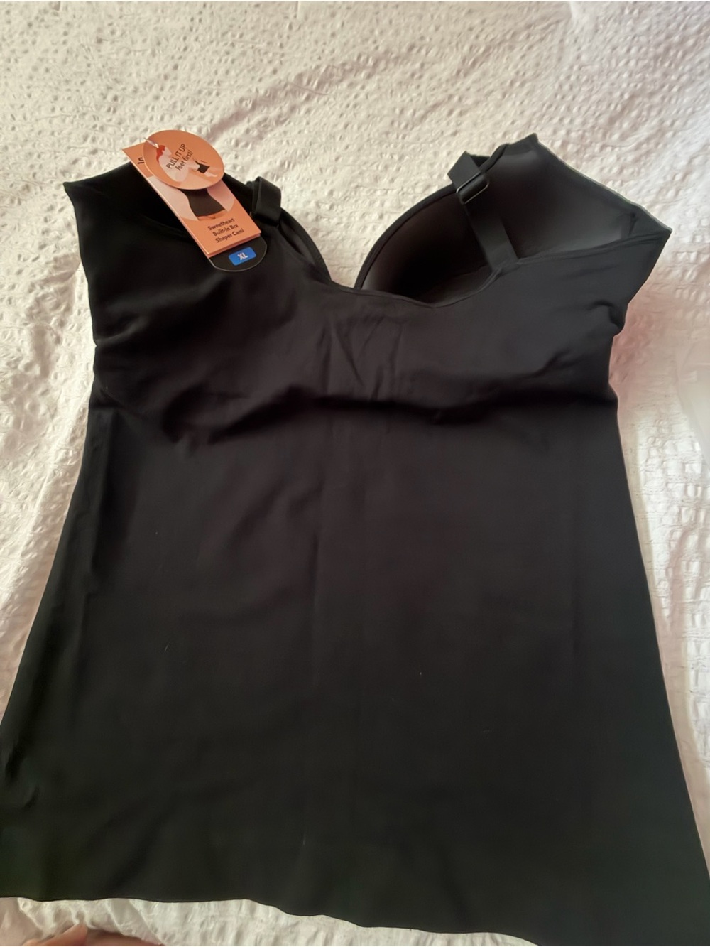 Black Seamless Comfort Cami with built in bra. Brand new with tags, size XL - Picture 10 of 14